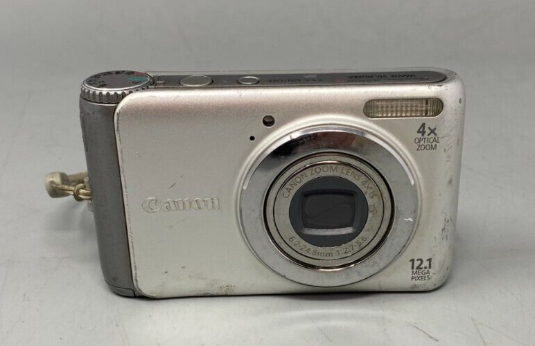 Canon PowerShot A3100 IS 12.1MP Silver Digital Camera - Fair