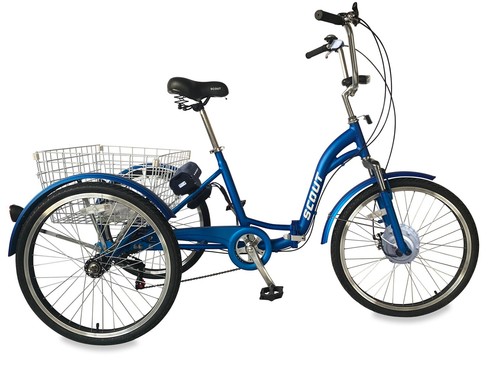 ELECTRIC TRICYCLE, FOLDING, 6 GEARS, 250W, 12.8AH BATTERY, E-TRIKE, UK, ebike