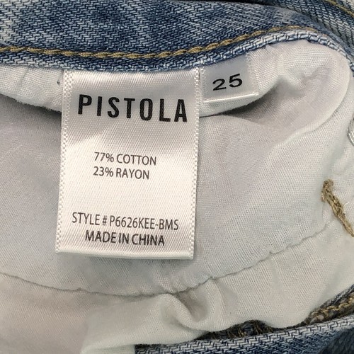 $138 Pistola Presley High Rise Relaxed Roller Jeans in By My Side 25 NEW - Picture 5 of 14