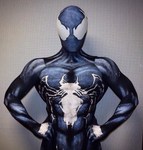Halloween Kostüm Cosplay Venom Symbiont Spiderman Overall Anzug Zentai Erwachsene - Bild 1 von 13