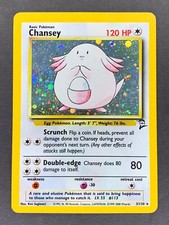 Chansey Holo 003/102 Base Set Unlimited 1999 English Pokémon Card MP