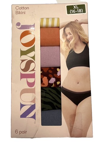 Neu mit Etikett 6 Paar Joyspun Baumwoll-Bikinihöschen Größe XL mehrfarbig