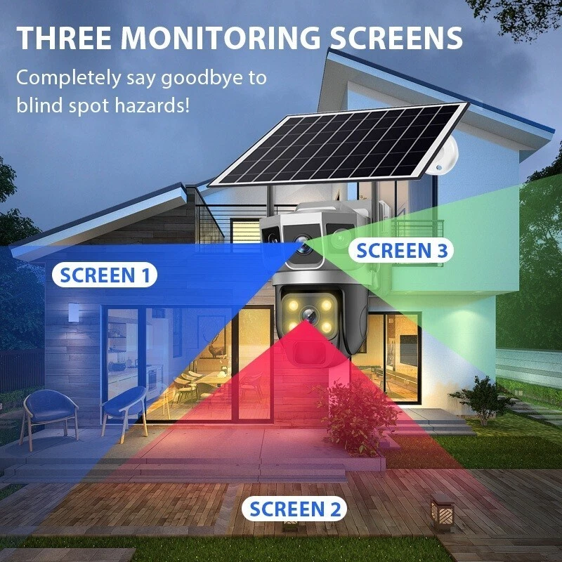 4G LTE Cellular PTZ Solar Security Camera Outdoor Wireless Solar Camera WiFi - Image 3 of 4