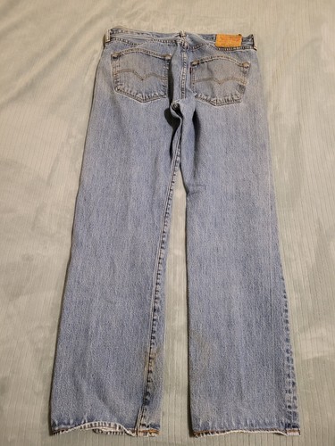 Y2K Levi's 501 Distressed Jeans Herren Größe 36 x 32 Hergestellt in den USA 80er 90er - Bild 3 von 14