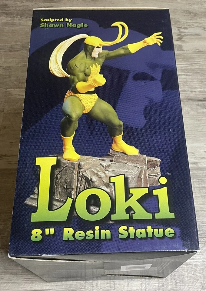 LOKI 8" RESINA ESTATUA SHAWN NAGLE 2002 DIAMANTE SELECCIONADO NUMERADO DE 3000 MARVEL NUEVO Foto 2 de 4
