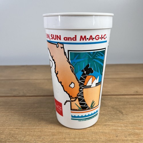 Coca Cola Coke Vintage 1990s Coca Cola Florida Tourism Plastic Cup RARE - Bild 2 von 7