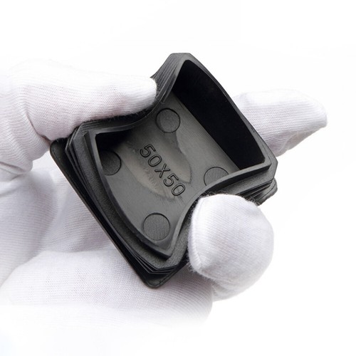 Square Plastic Black Blanking End Caps Tube Pipe Inserts Plug Bung Box Section - Picture 8 of 30