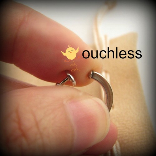 Mens clip on earring, silver huggie hoop earring, non-pierced earring for men - Picture 19 of 23