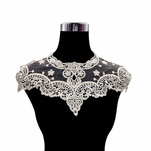 Embroidery Collar Sequin Floral Embroidered Applique Lace Neckline Crafts DIY - Picture 51 of 62