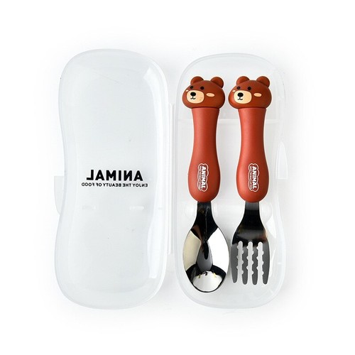 Tableware Cartoon Kids Spoon and Fork Set Dessert Spoon for Children Fork Baby - Picture 9 of 11