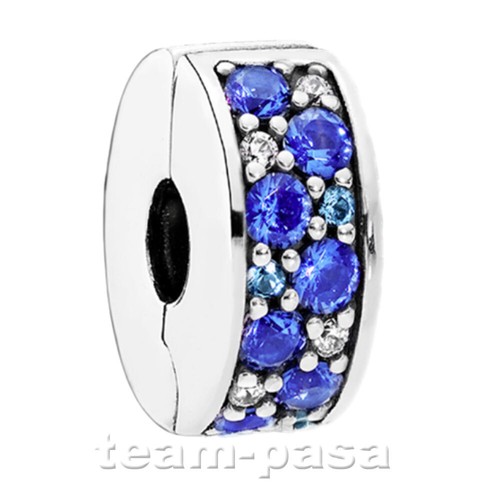 PANDORA ELEMENT 791817NSBMX blauer Pavé Glanz Clip Silber Schmuck - Bild 1 von 2
