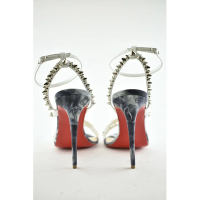 【新品半額】ルブタン　Mafaldina jeans punk sandal Christian Louboutin Mafaldina Spikes 100 Blue Jeans Strap