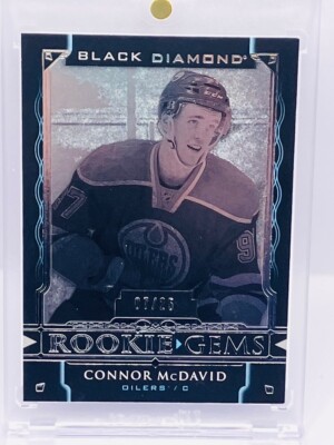 2015-16 BLACK DIAMOND HOCKEY UD ROOKIE GEMS PURE BLACK SSP RC CONNOR MCDAVID /25