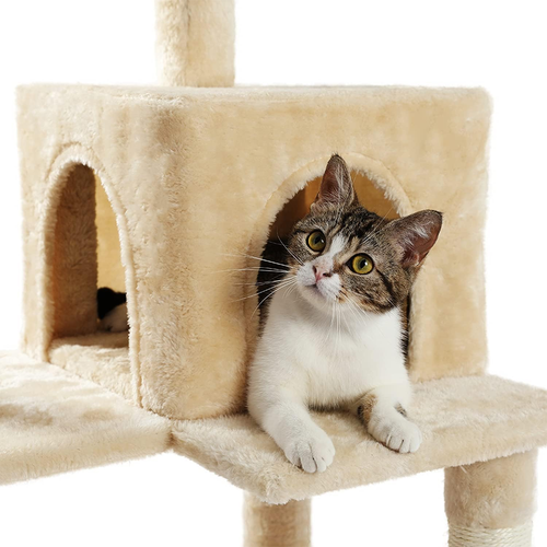 Cat Tree Scratching Post Scratcher Tower Condo House Furniture Bed Stand 143cm - Picture 7 of 15