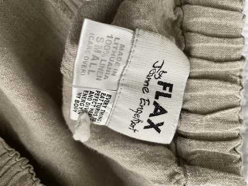 FLAX Linen Women’s Skirt Size Small Ran Mid-Length Snap Front Elastic Waist 100% - Picture 6 of 7