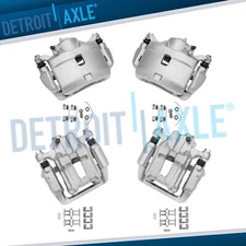 4pc Front & Rear Disc Brake Calipers w/Bracket Kit for 2003 - 2011 Honda Element