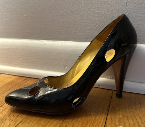Calvin Klein Women's Stiletto Heels Size 7.5M Black with Circle Cut-Outs - Picture 12 of 24