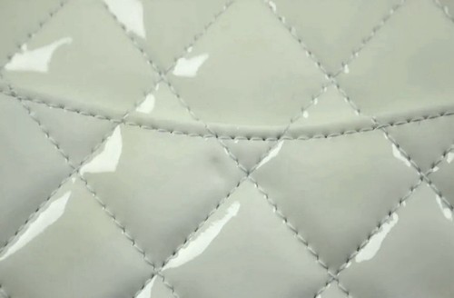 CHANEL Light Mint Green Quilted Patent MEDIUM CLASSIC Double Flap Shoulder Bag - Picture 12 of 18
