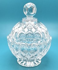 Lead Crystal Clear Candy Trinket Dish Lidded ...