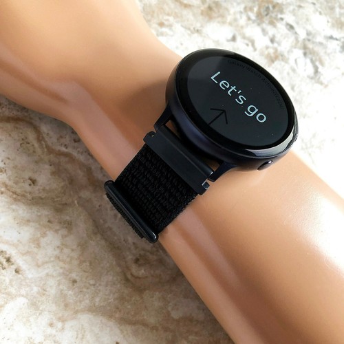 Cinturino sportivo in nylon nero gancio e anello per Garmin Venu 2 Plus Sq 2 Music -B20 - Foto 2 di 5