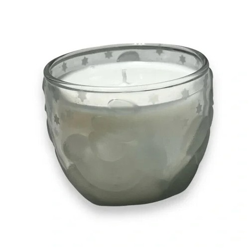 Vela de soja hecha a mano con aroma a menta de vidrio transparente muñeco de nieve Ulterior Votives nueva