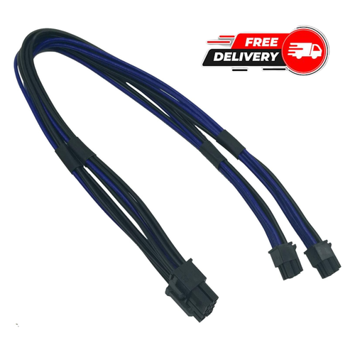 Dual Mini 6 Pin to 8 Pin PCI Express Video Card Power Adapter Cable for Mac P...