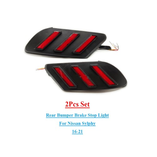 2pcs Rear Fog&Brake Taillight Bumper Reflector Lights For Sylphy 16-21 - Bild 1 von 12