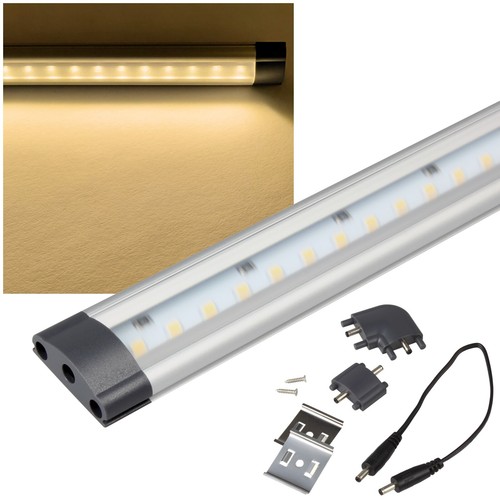 slim Led Unterbauleuchte 30/50/80cm Küchen-Unterbau-Lampe Möbelleuchte Küche - Bild 13 von 24
