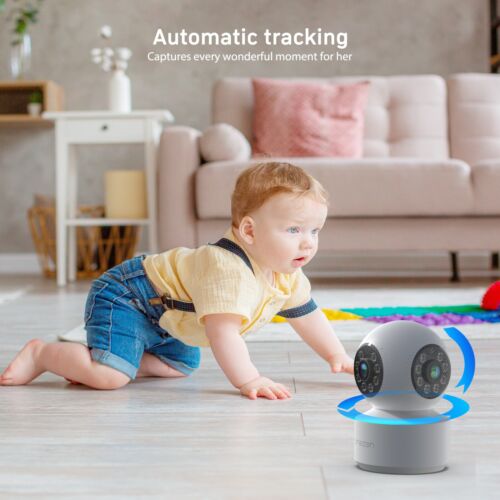 TMEZON 3MP Smart Security Camera 2K Baby Pet Dog Cat IP Monitor WIFI Home IR CUT - Picture 12 of 12