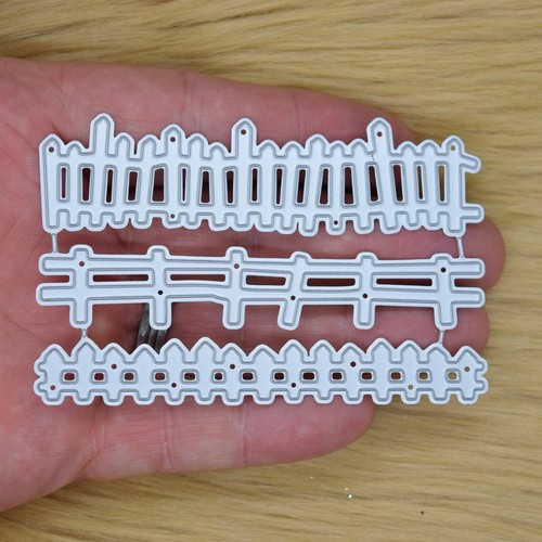 3 troqueles de corte de metal para cerca, fabricación de tarjetas, libro de recortes **VENDEDOR DEL REINO UNIDO** A2 - Imagen 5 de 6