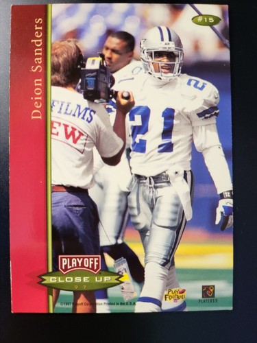 1997 Playoff Deion Sanders CLOSE UP Karte #15 - Bild 2 von 2