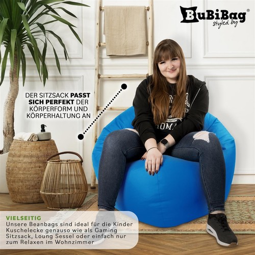 BuBiBag Premium 2-in1 Sitzsack mit Füllung für Kinder und Erwachsene | Outdoor - Bild 163 von 170