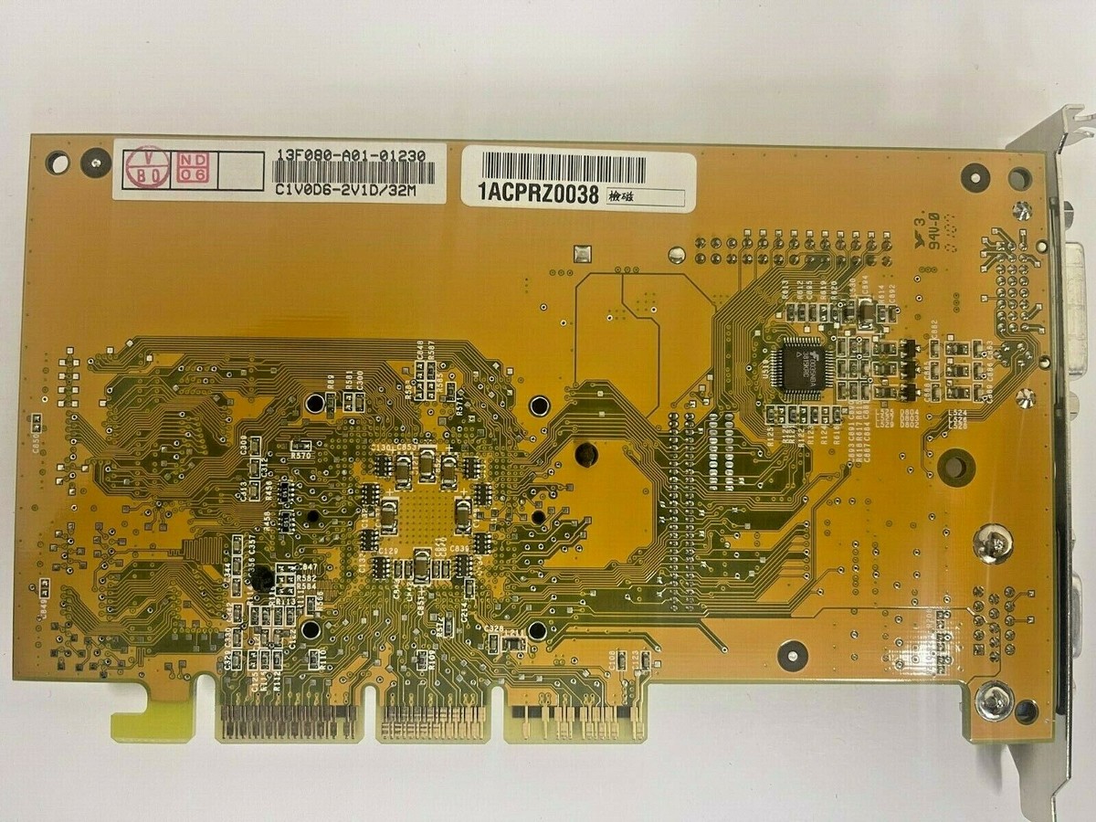 RARE VINTAGE ASUS V7100 DVI NVIDIA GEFORCE2 MX 32 MB AGP VGA DVI CARD MXB27