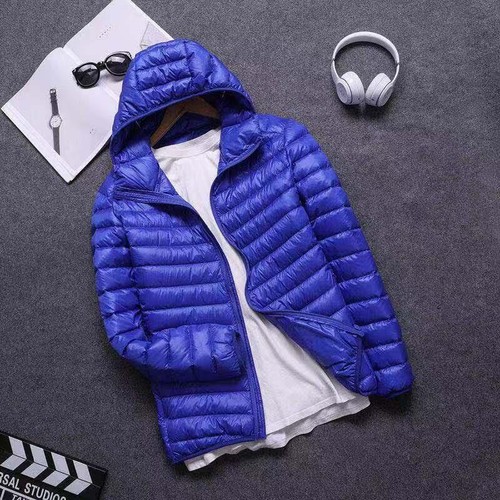 Abrigo de plumón de algodón para hombre ultra ligero con capucha invierno mullido chaquetas de plumón para hombre portátil - Imagen 11 de 22