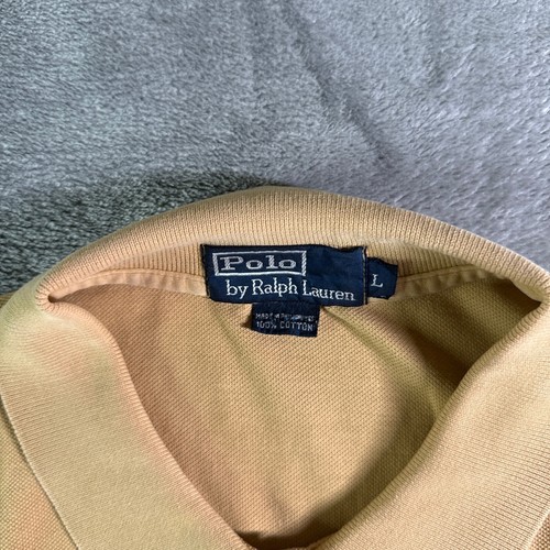 Polo Ralph Lauren Poloshirt klassische Passform Freizeit hellbraun Baumwolle Herren Large - Bild 3 von 7