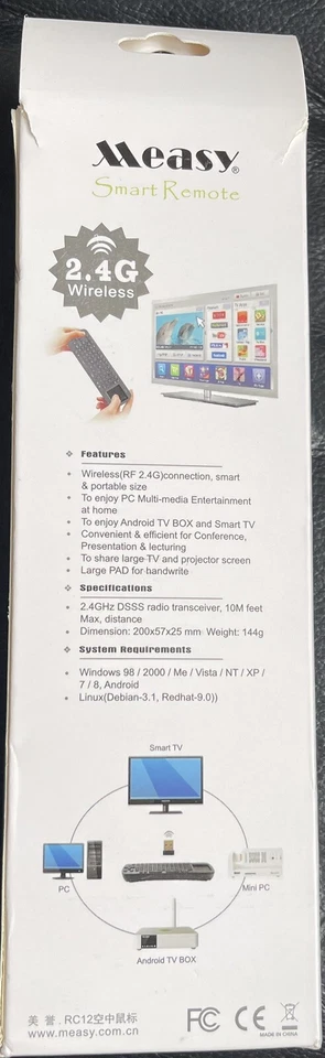 Measy Smart Remote RC12 Wireless Touchpad Mouse Batteries Not Included - Image 2 of 4