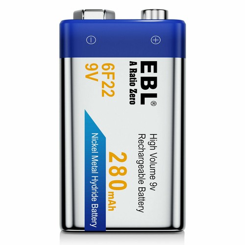 EBL Lot AA AAA C D Size 9V Battery 6F22 Ni-MH/Li-ion Rechargeable Batteries USA - Picture 28 of 57