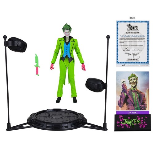 Mcfarlane Toys DC Multiverse The Joker Infinite Frontier Black Light Gold Label - Bild 1 von 2