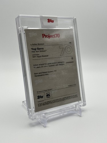 2021 TOPPS PROJECT 70 - YOGI BERRA BY ACTION BRONSON - RAINBOW FOIL 23/70 #134 - Picture 5 of 5
