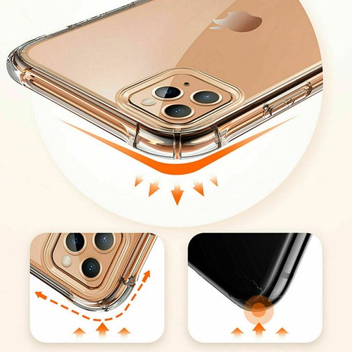 IPhone Clear Shockproof Transparent Case For 15 Pro Max to 5 APPLE All Models - Picture 2 of 6