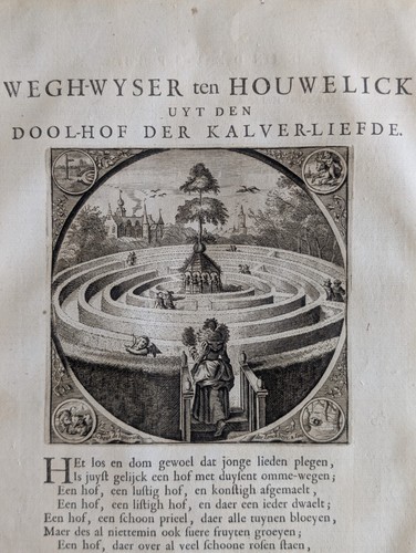 Wegh-wyser ten Houwelick, Jacob Cats, van de Venne, Stampa 1712 - Picture 2 of 6