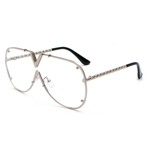 Modische übergroße Sonnenbrille für Damen Herren Vintage Designer Sonnenschutz Brille - Bild 20 von 20
