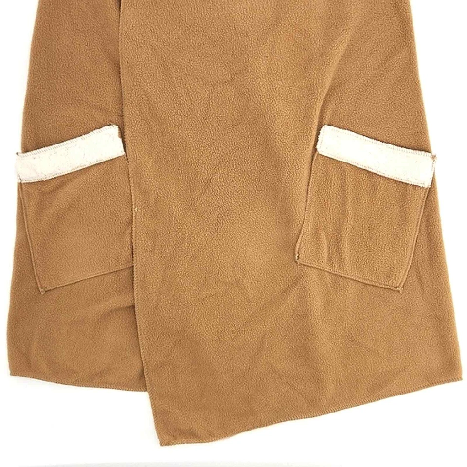 Le Moda Women’s Sleeveless Fleece Vest with Faux Sherpa Trim Camel - Image 4 of 4