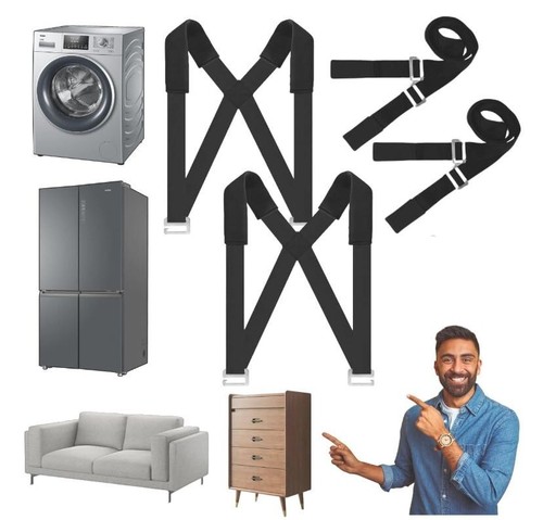 Heavy Furniture Appliances Moving Straps Rope Belt Transport Lifting System Tool - Picture 2 of 11