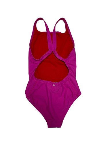 Adidas Girl's Sleeveless Fuchsia Pink One Piece Swimsuit Size M - Picture 2 of 9