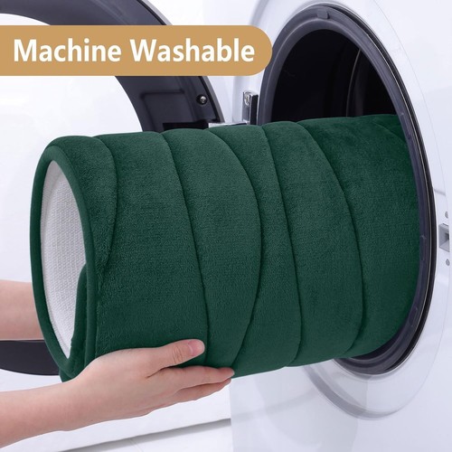 Elegant Dark Green Memory Foam Bathroom Mat 44" x 24" - Soft & Water-Resistant - Picture 8 of 10