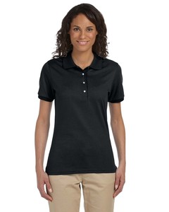 Jerzees-Polo-Shirt-Top-Women-039-s-Short-Sleeve-5-6-oz-50-50-Jersey-SpotShield-437W