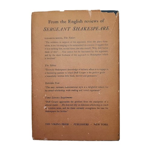 Sergeant Shakespeare by Duff Cooper (The Viking Press, 1950, Hardcover) - Bild 2 von 8