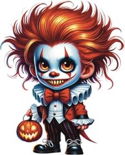 Bunte Halloween gruselig Clown Wandkunst Schlafzimmer Vinyl Aufkleber Aufkleber 6 Größen