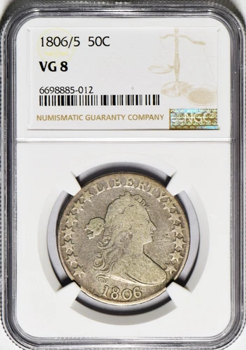 1806/5 Draped Bust Half Dollar NGC VG-8